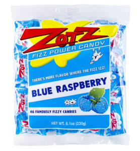 Zotz Blue Raspberry 46-count Bag Marketing Material